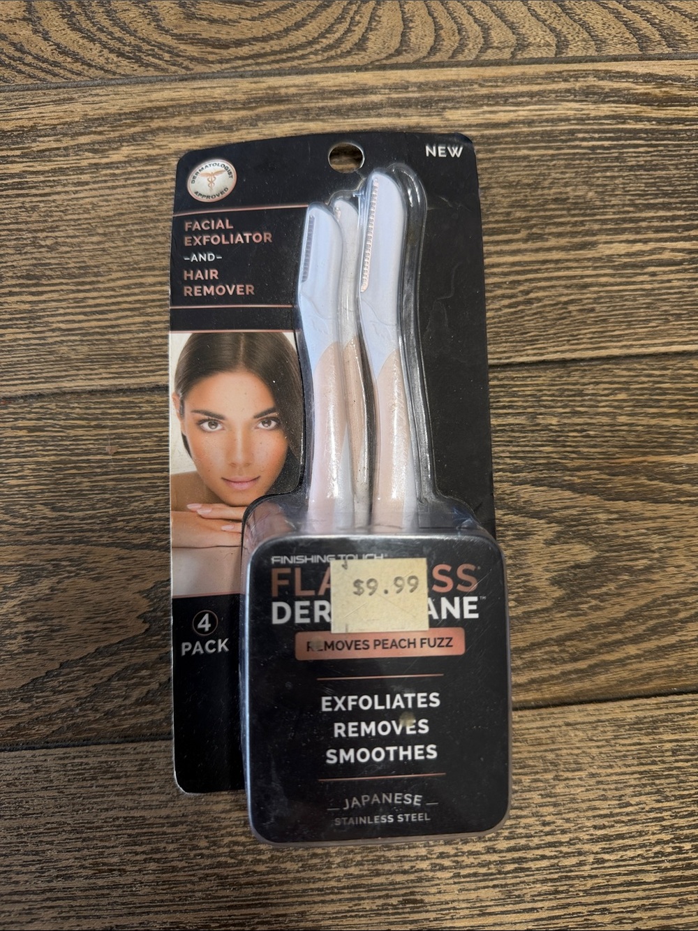 Facial Exfoliator and Hair Remover - Rose Gold/White Dead Stock Package Damage